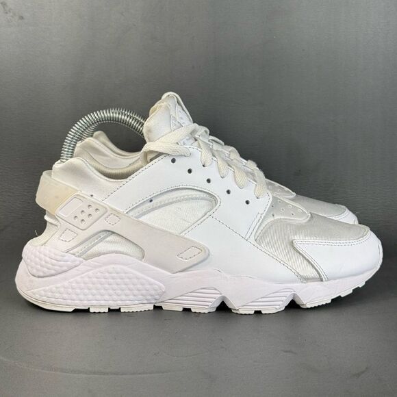 Nike Air Huarache Run Triple White Retro athletic shoes Women’s Size 8.5 - Picture 1 of 8